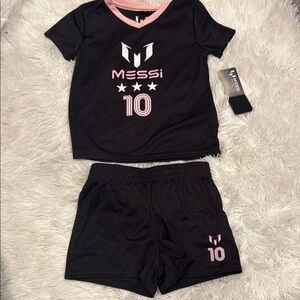Lionel Messi Kids Black and Pink Matching Set
